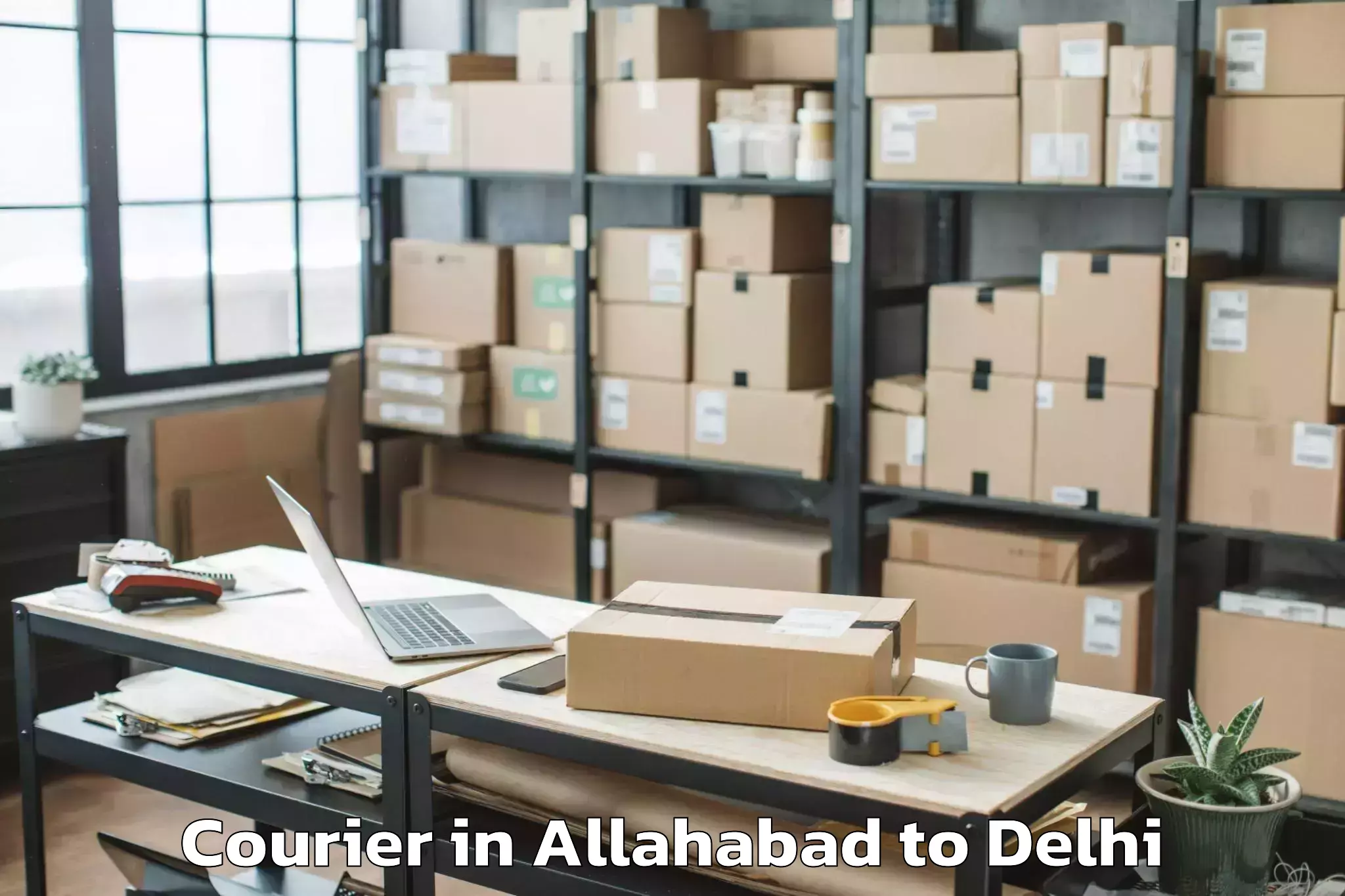 Easy Allahabad to Naraina Courier Booking